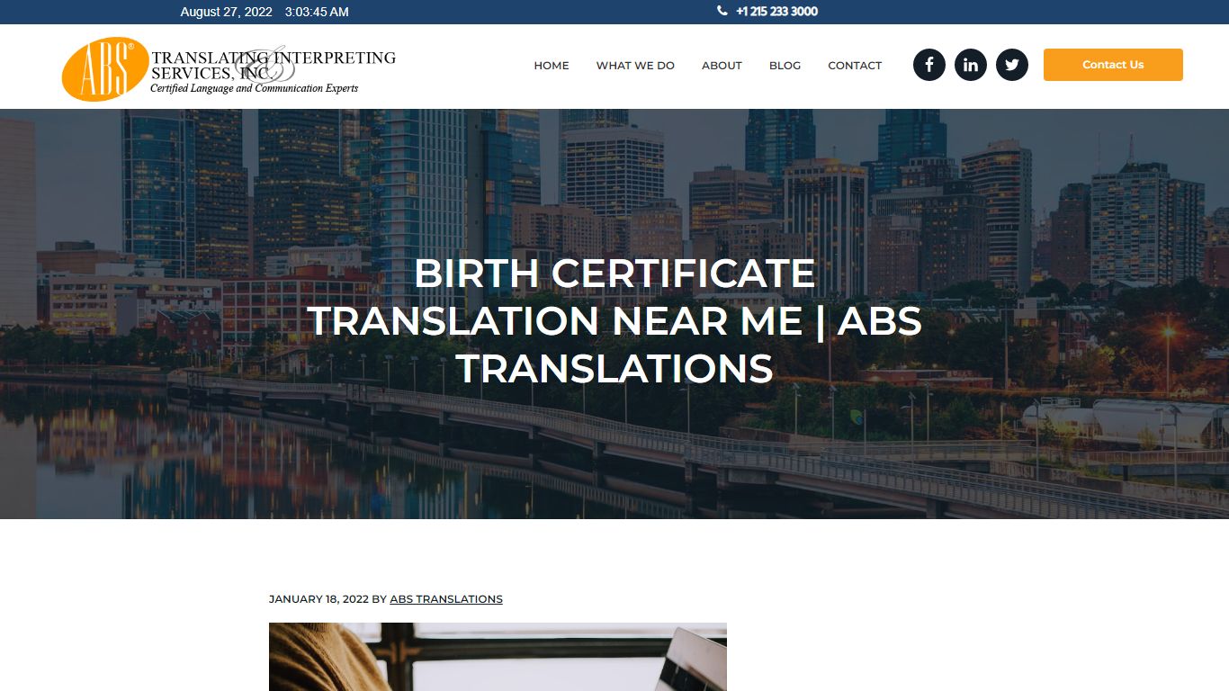 Birth Certificate Translation Near Me | ABS Translations