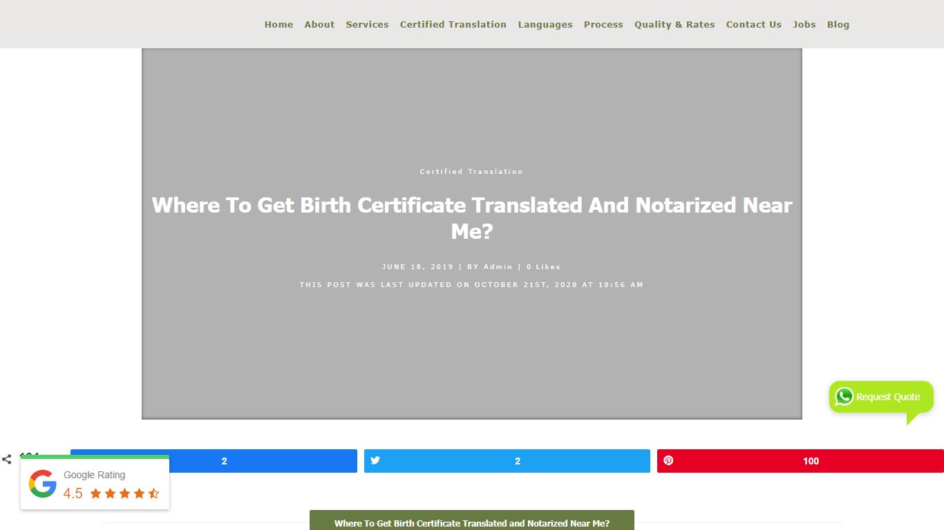 Where To Get Birth Certificate Translated and Notarized Near Me?